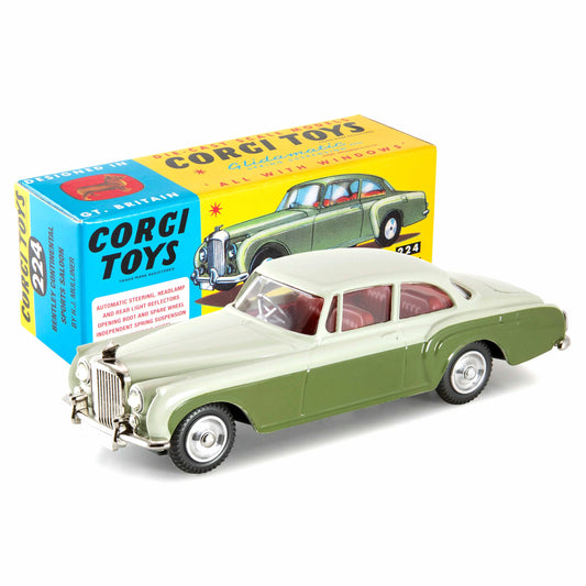 1:50 Corgi Toys Bentley Continental Sports Limousine beige-grün Nr. 224 Repro
