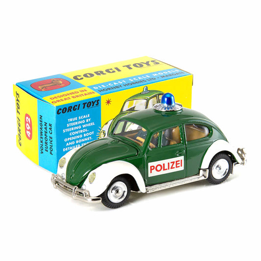 1:45 Corgi Toys VW Käfer Deutsche Polizei grün - Nr. 492 Repro