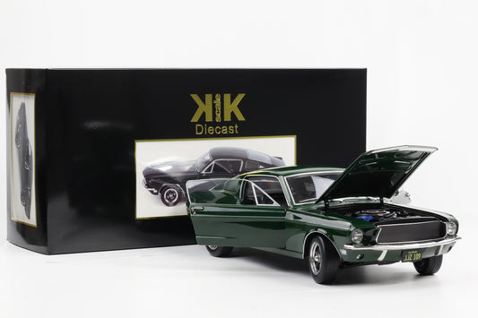 1:12 KK Scale Ford Mustang  GT Fastback Bullitt 1968 darkgreen Moviecar diecast