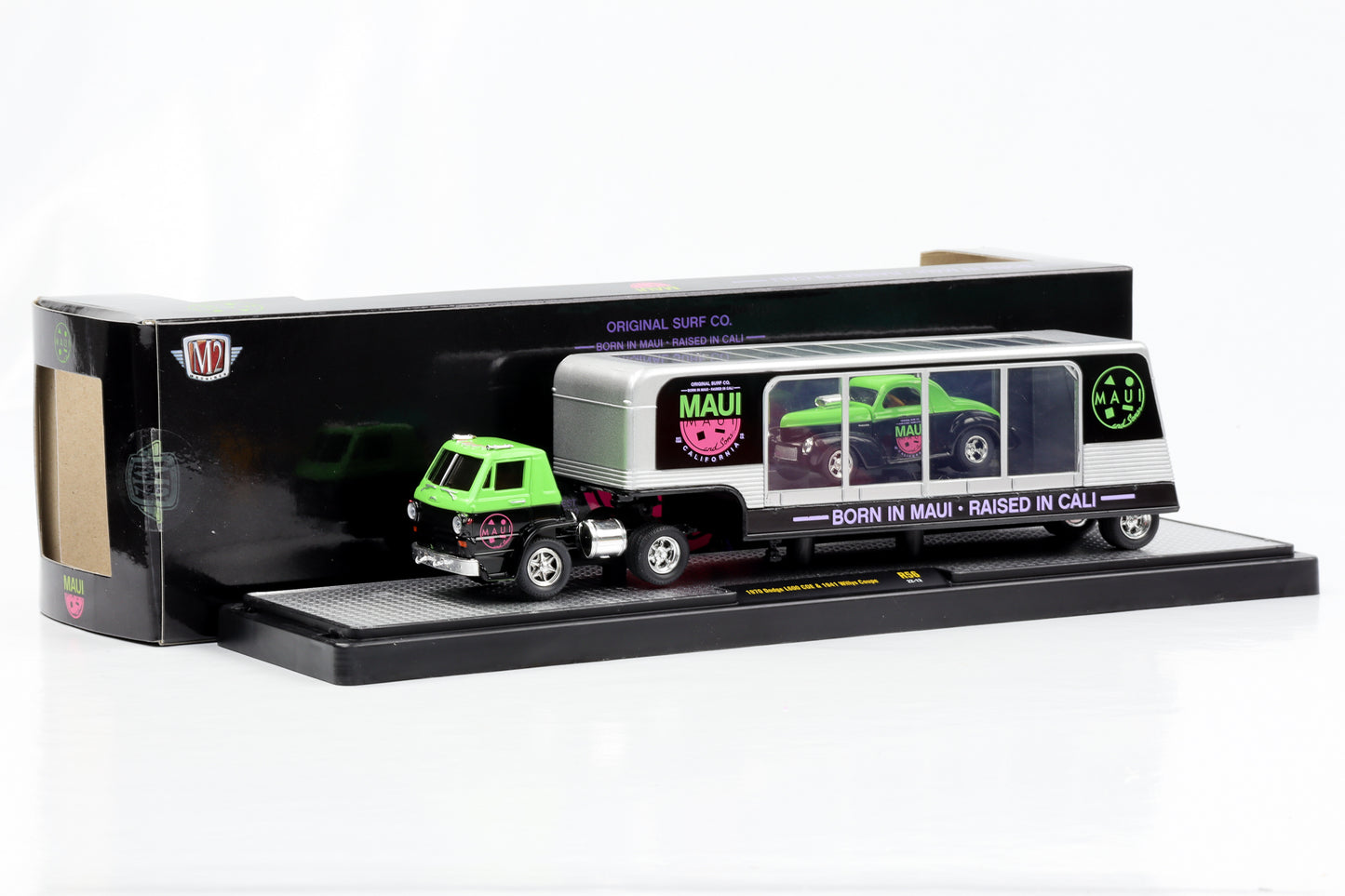 1:64 1970 Dodge L600 COE & 1941 Willys Coupe MAUI M2 Machines