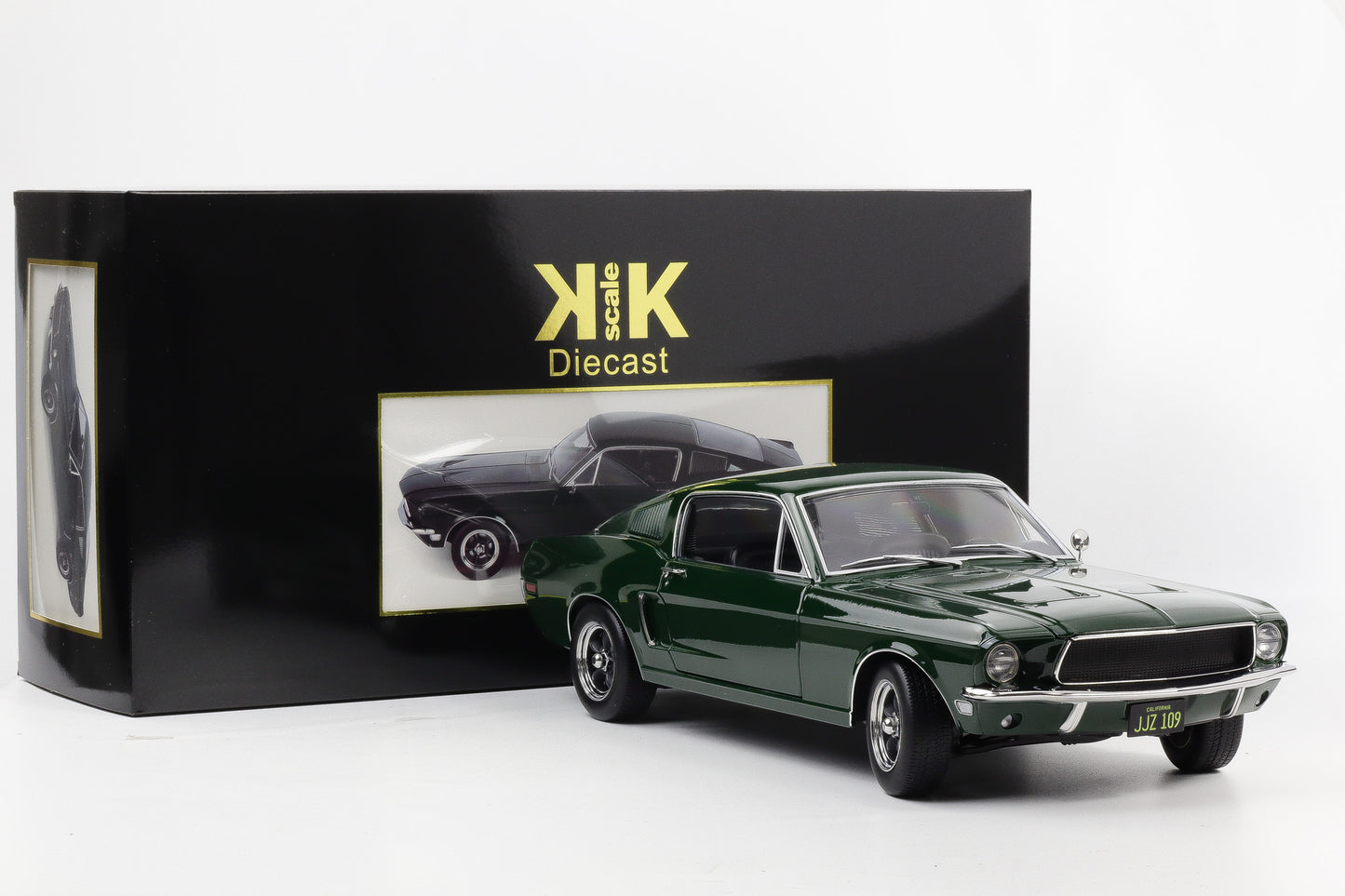 1:12 KK Scale Ford Mustang GT Fastback Bullitt 1968 darkgreen Moviecar diecast