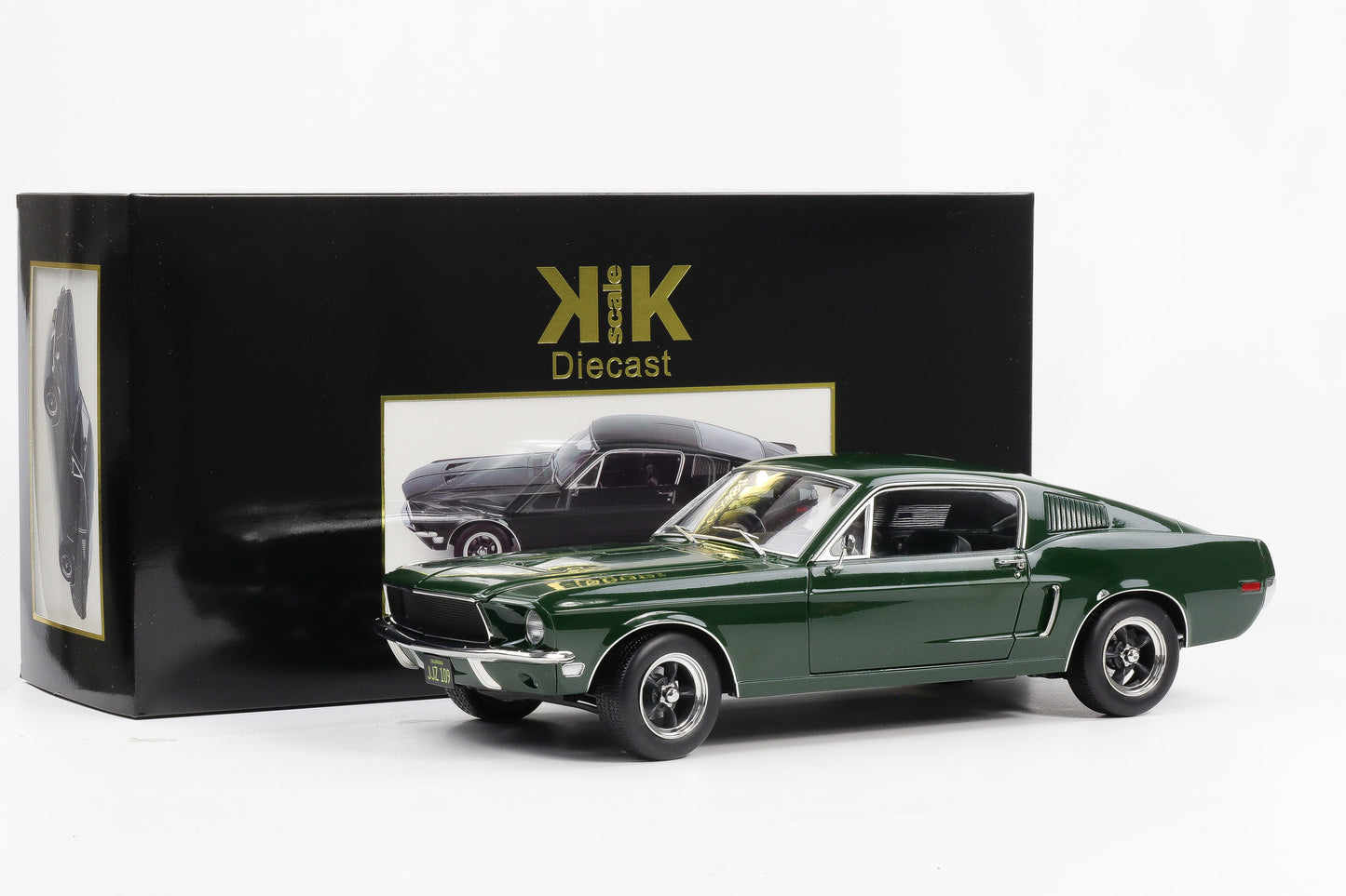 1:12 KK Scale Ford Mustang GT Fastback Bullitt 1968 darkgreen Moviecar diecast