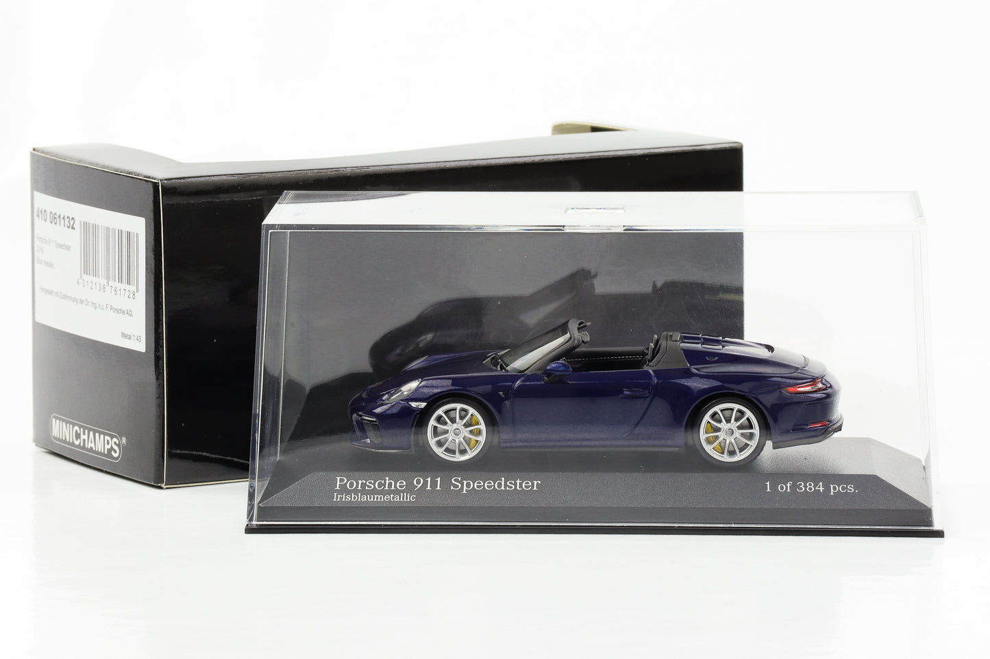 1:43 Porsche 911 992 Speedster 2019 iris blue metallic Minichamps