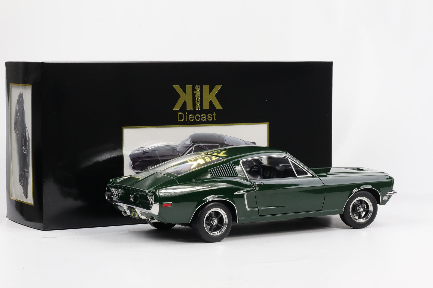 1:12 KK Scale Ford Mustang GT Fastback Bullitt 1968 darkgreen Moviecar diecast