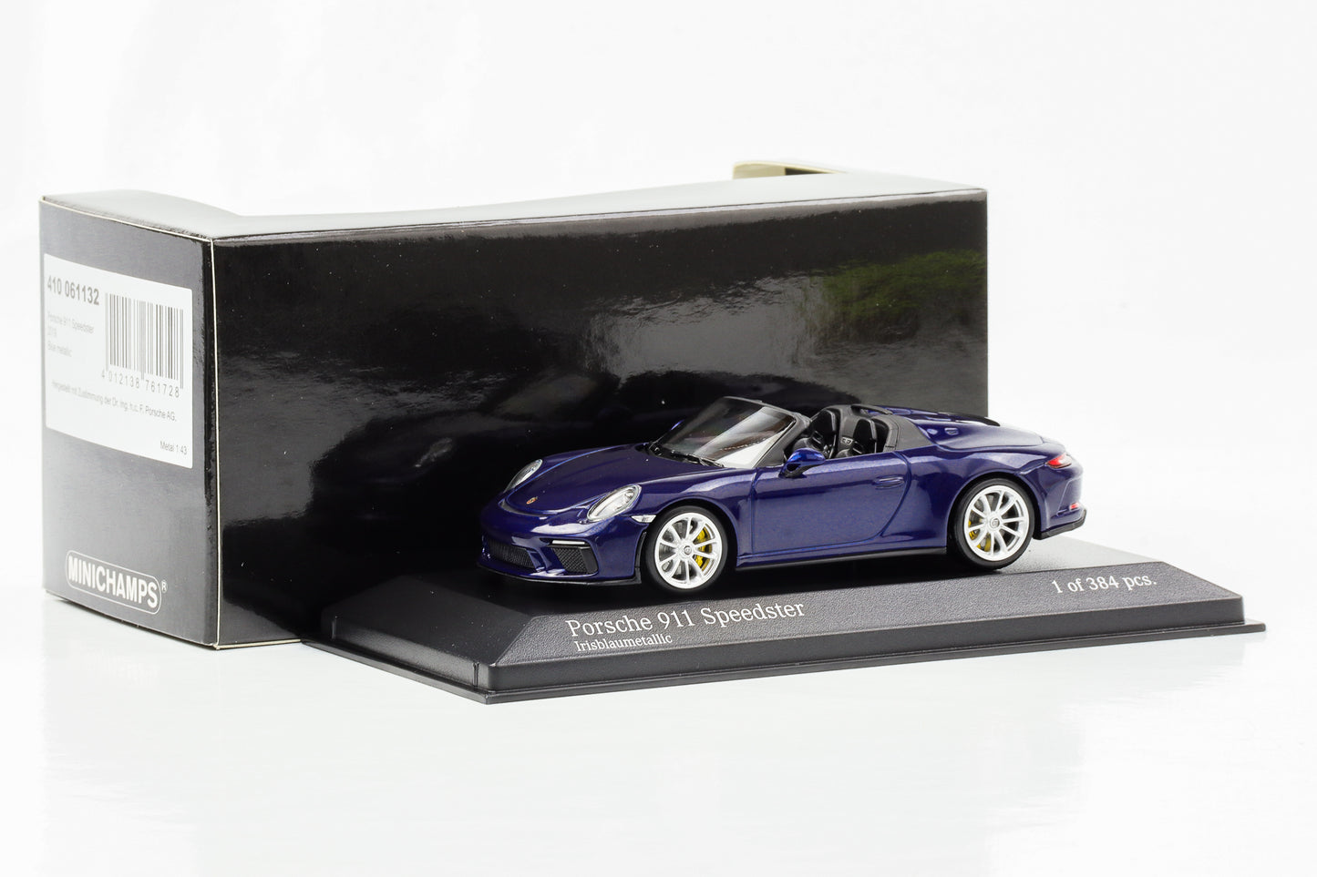 1:43 Porsche 911 992 Speedster 2019 iris blue metallic Minichamps