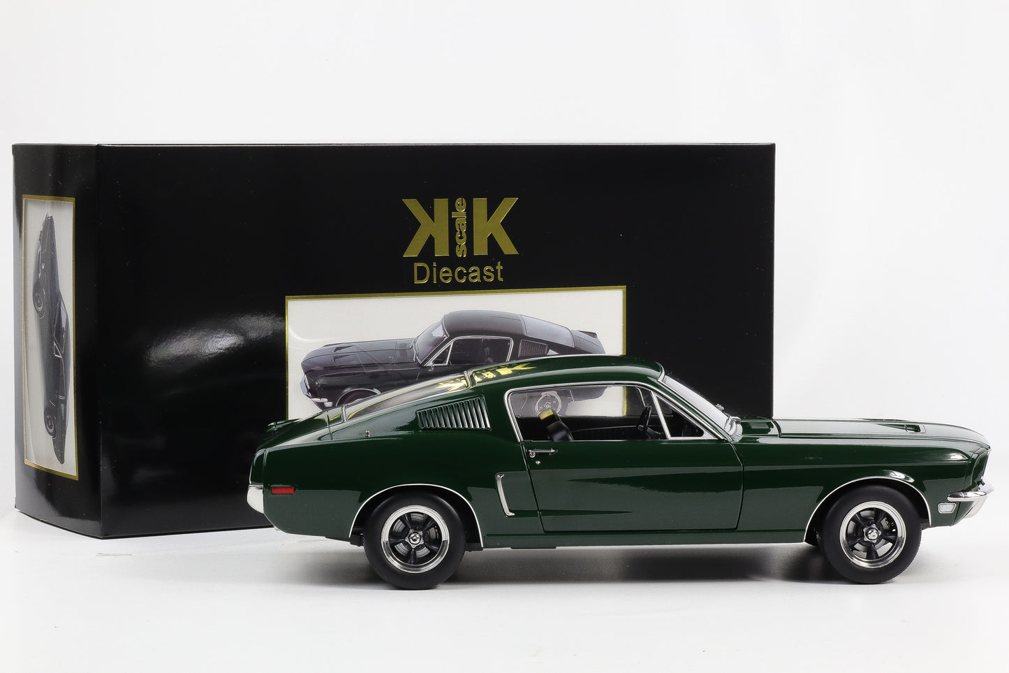 1:12 KK Scale Ford Mustang GT Fastback Bullitt 1968 darkgreen Moviecar diecast