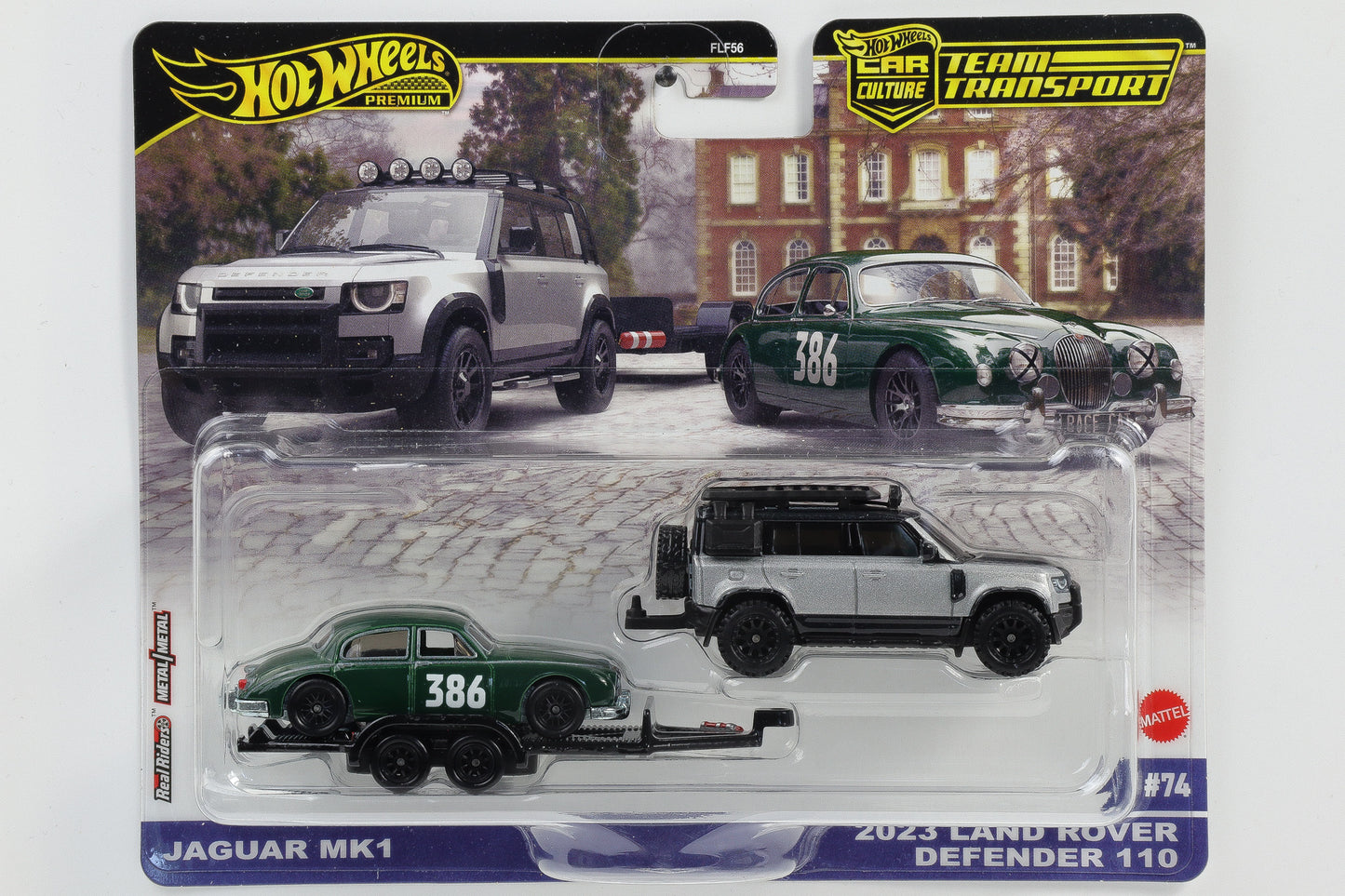 1:64 Hot Wheels Premium Jaguar MK 1 + 2023 Land Rover Defender 110 Car Culture #74