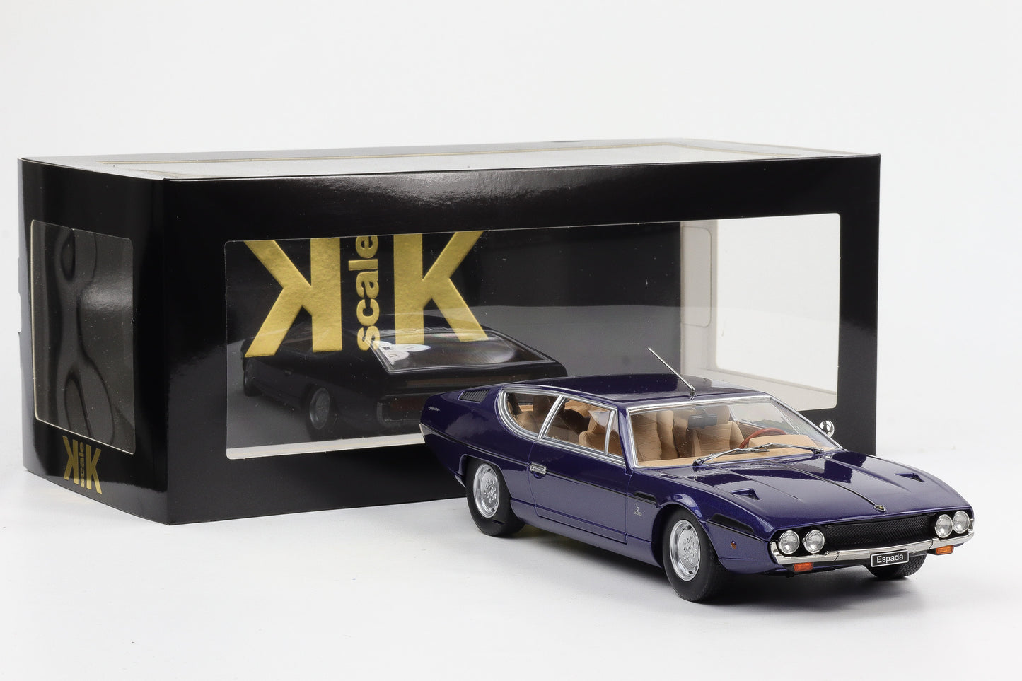 1:18 KK-Scale Lamborghini Espada S2 Coupe 1970 V12 Bertone darkblue-metallic diecast