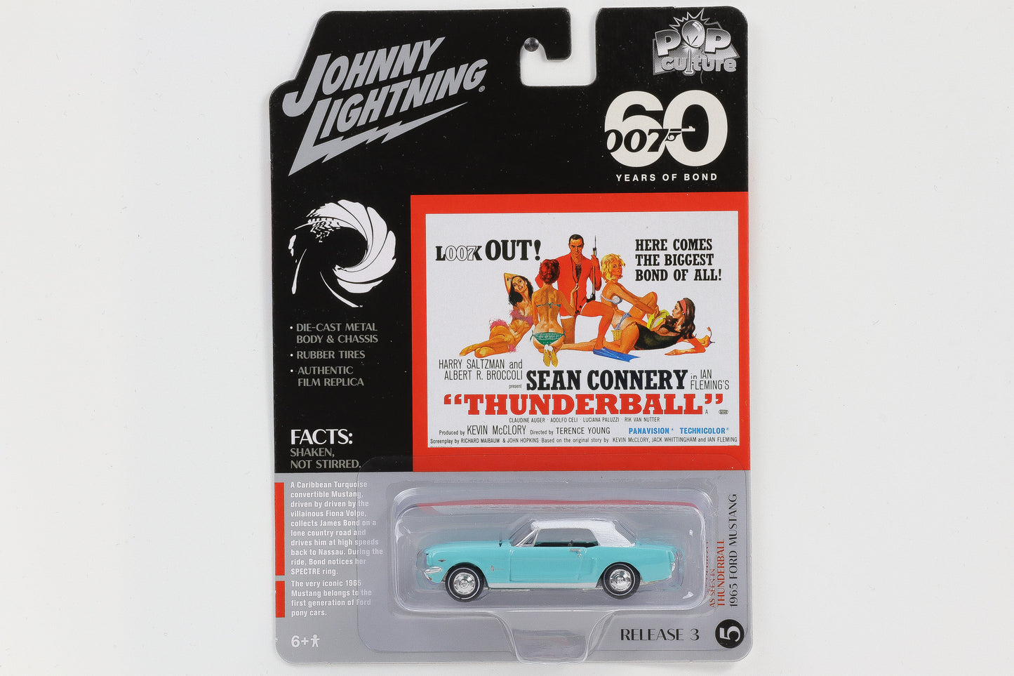 1:64 1965 Ford Mustang Johnny Lightning 007 60 Years of Bond Release 3 Nr. 5