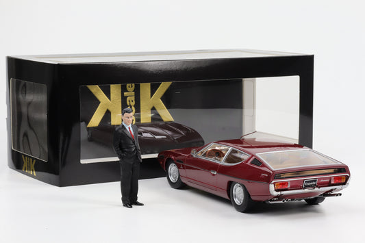 1:18 KK-Scale Lamborghini Espada S2 Coupe 1970 V12 redmetallic mit Figur Ferruccio