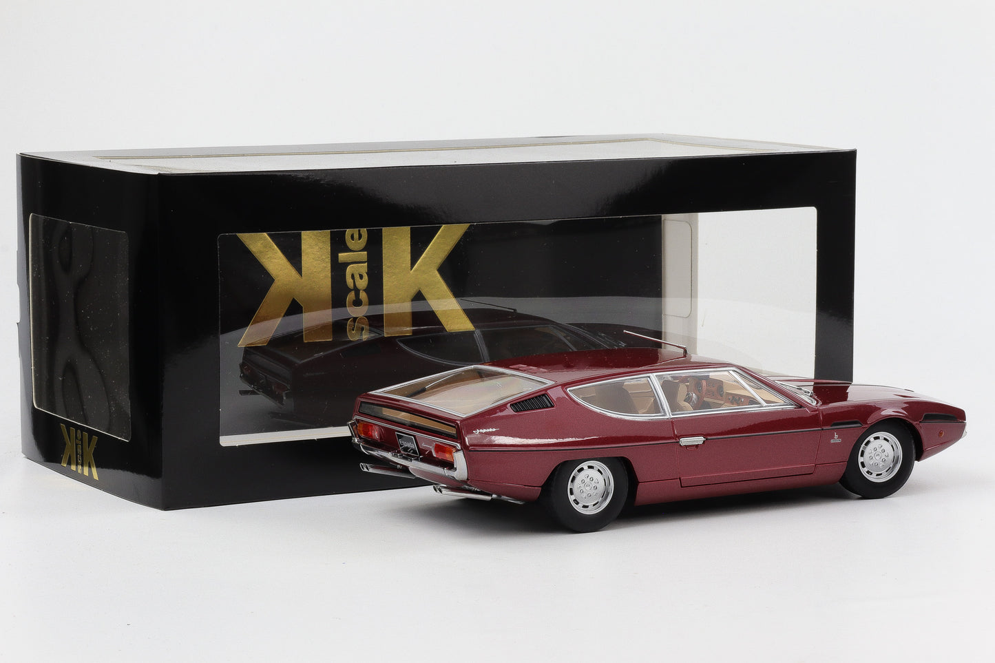 1:18 KK-Scale Lamborghini Espada S2 Coupe 1970 V12 redmetallic mit Figur Ferruccio