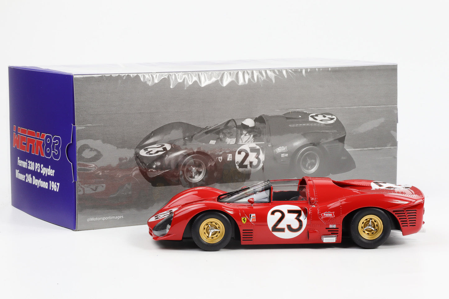 1:18 Ferrari 330 P3 Spider #23 24H Daytona Winner 1967 Bandini Amon WERK83 diecast