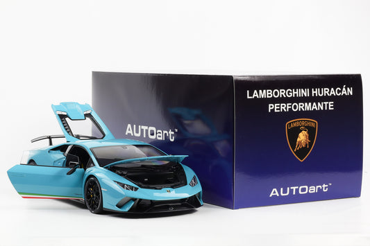1:12 AUTOart Lamborghini Huracan Performante 2017 Blu Glauco solid blue 12077
