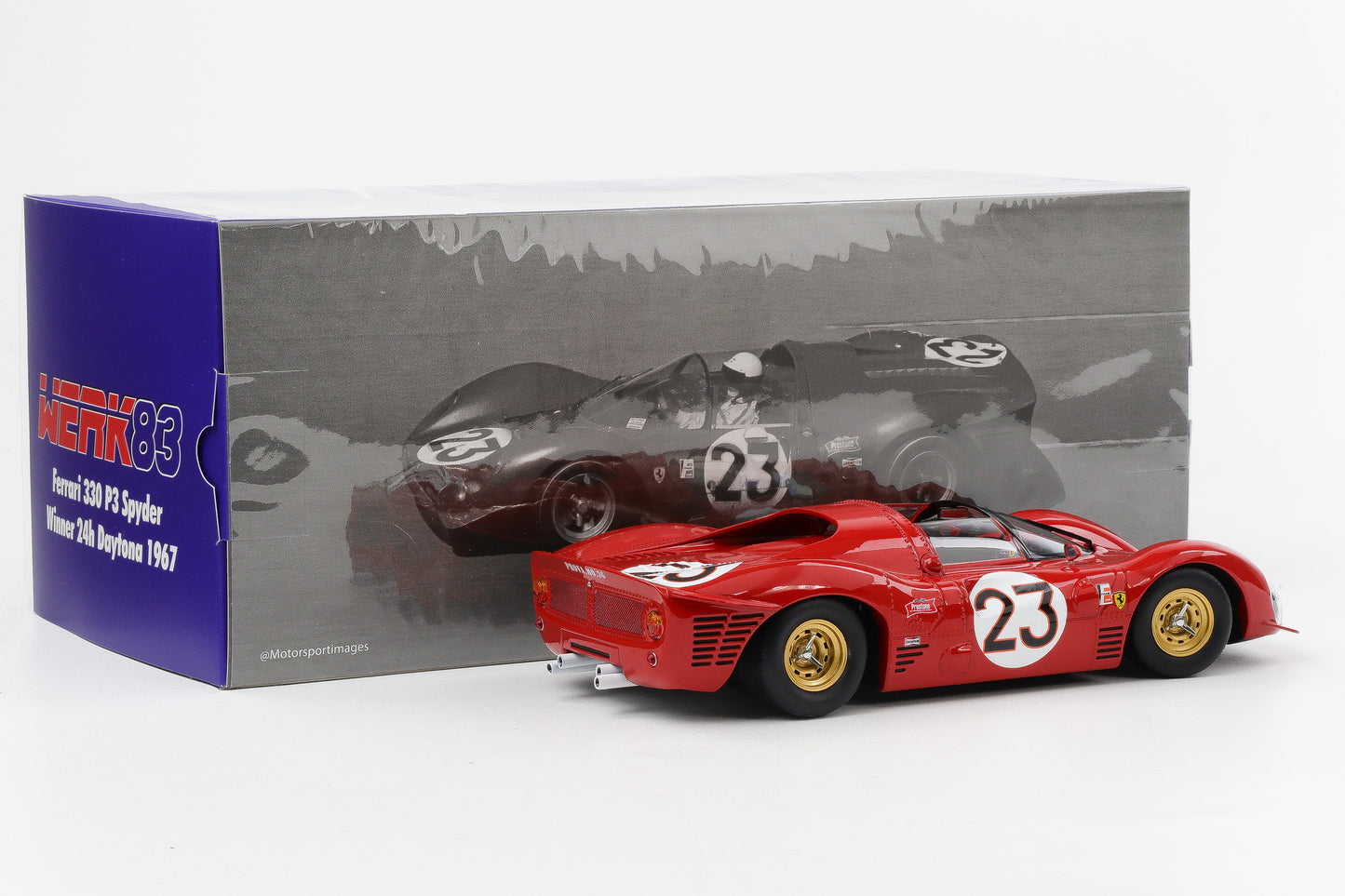 1:18 Ferrari 330 P3 Spider #23 24H Daytona Winner 1967 Bandini Amon WERK83 diecast