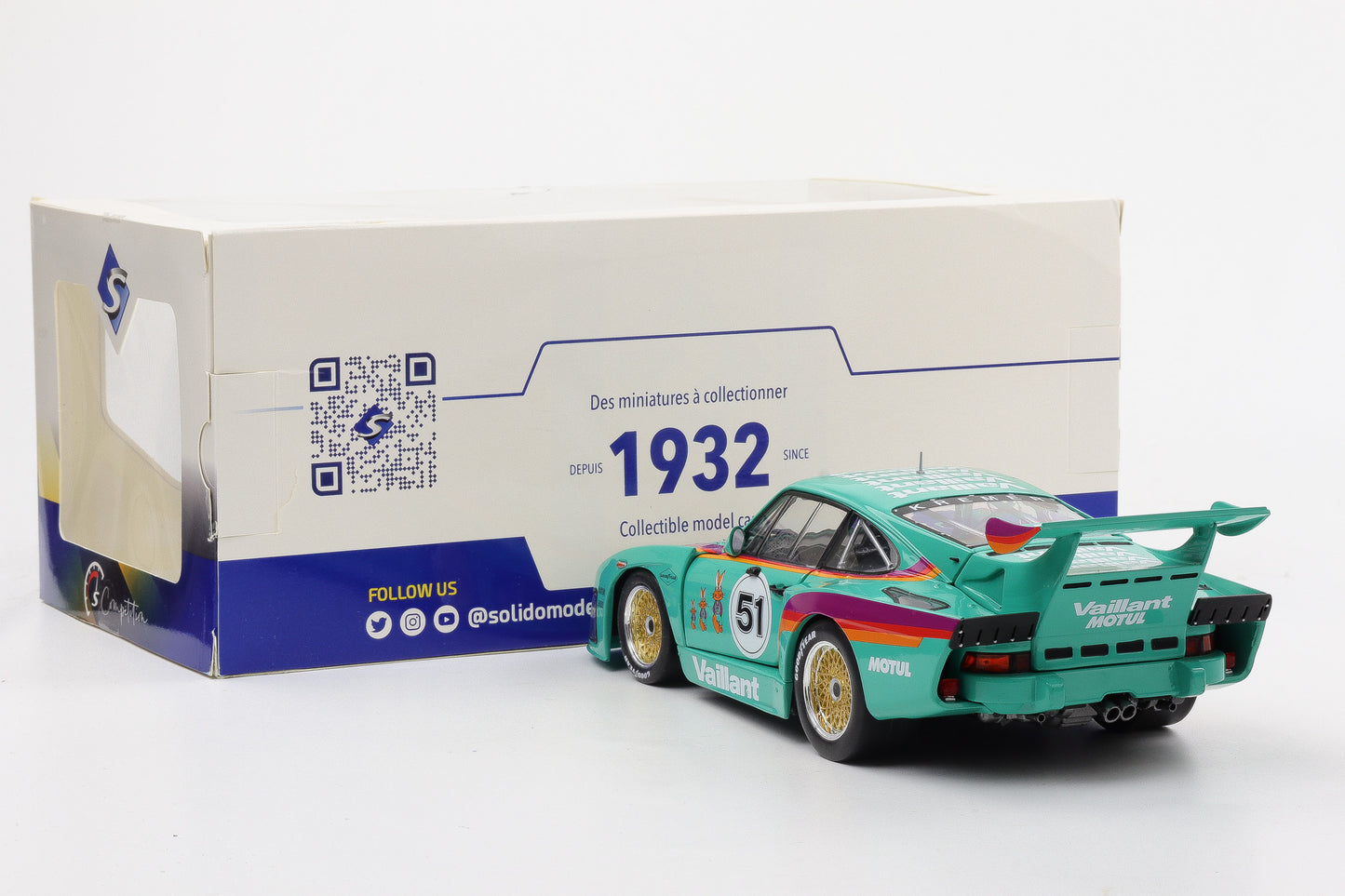 1:18 Solido Porsche 935 Kremer K3 #52 Vaillant DRM 1977 Wollek diecast S1807205