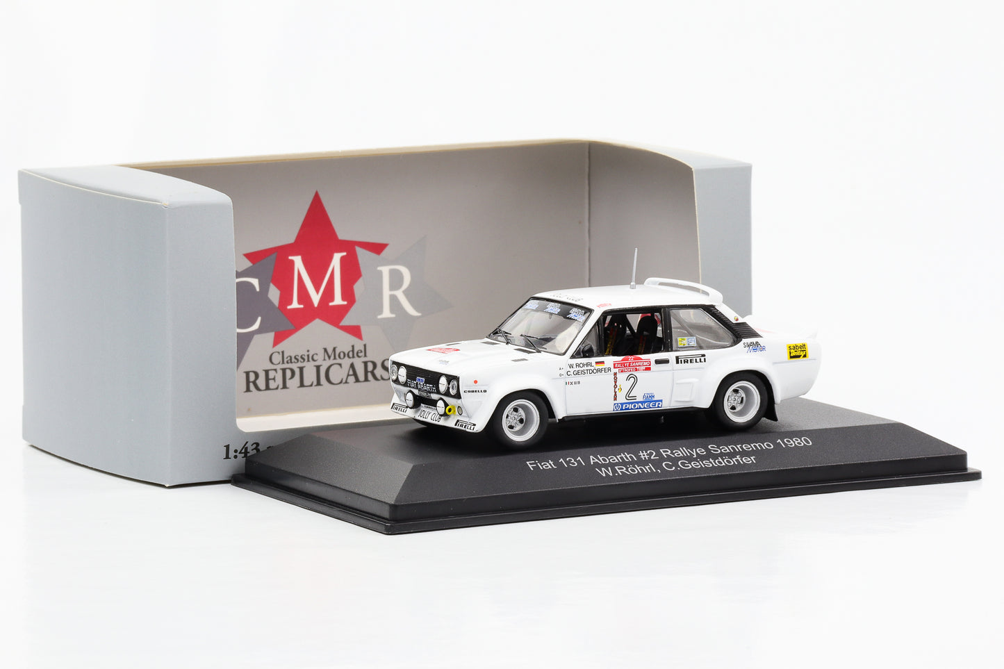 1:43 Fiat 131 Abarth #2 Rallye Sanremo 1980 Röhrl, Geistdörfer CMR