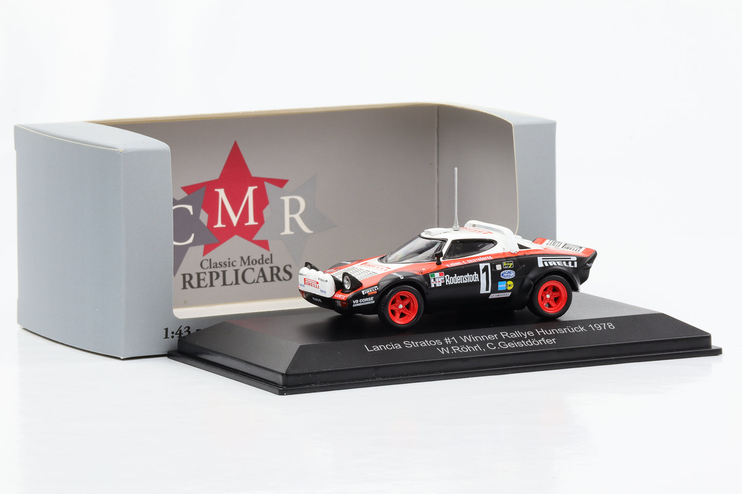 1:43 Lancia Stratos #1 Winner Hunsrück Rally 1978 Röhrl Geistdörfer CMR diecast