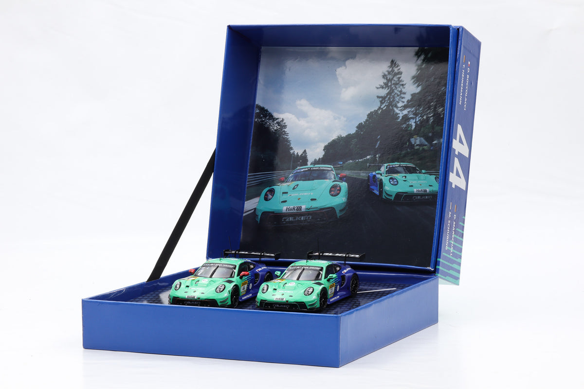 1:43 IXO Porsche 911 GT3 R #33 #44 Nürburgring 2025 Falken Set Collector`s Box