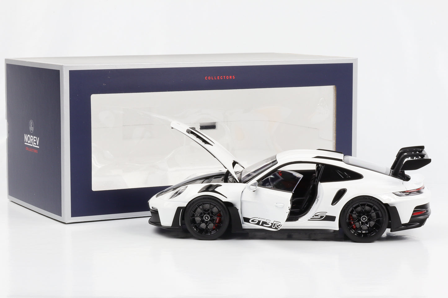 1:18 Porsche 911 992 II GT3 RS 2022 blanco con llantas negras Norev 187361