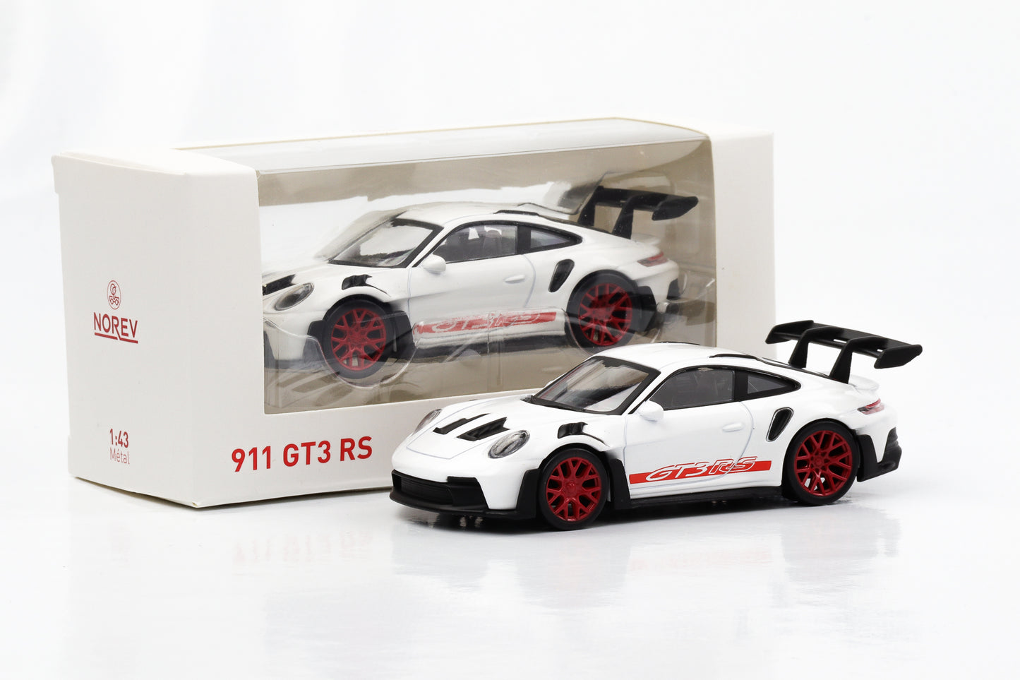 1:43 Porsche 911 992 GT3 RS 2022 white Jet Car Norev