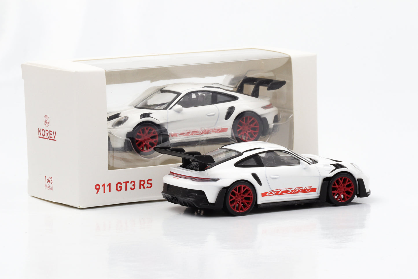 1:43 Porsche 911 992 GT3 RS 2022 white Jet Car Norev