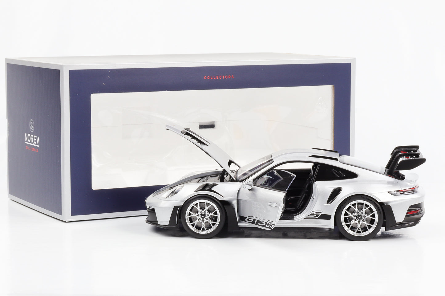 1:18 Porsche 911 992 II GT3 RS 2022 GT Silbermetallic mit Felgen in silber Norev 187357