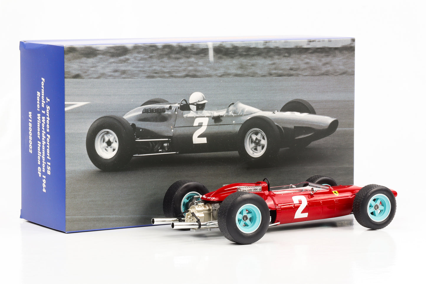 1:18 J. Surtees Ferrari 158 F1 #2 Worldchampion 1964 Winner Italien GP Werk83