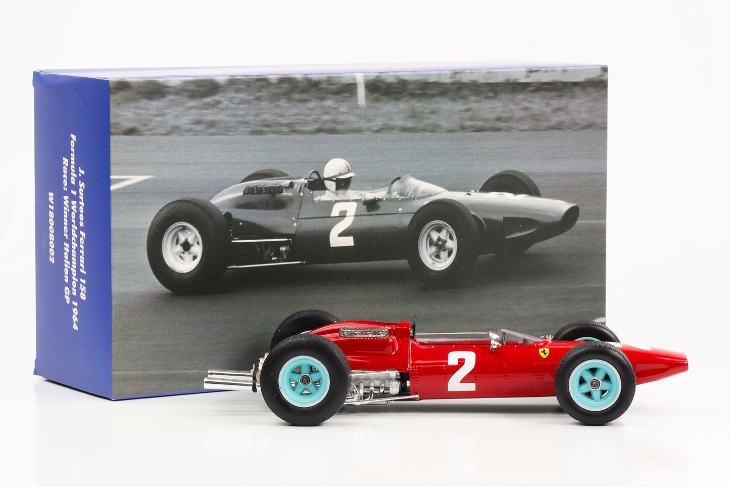 1:18 J. Surtees Ferrari 158 F1 #2 Worldchampion 1964 Winner Italien GP Werk83