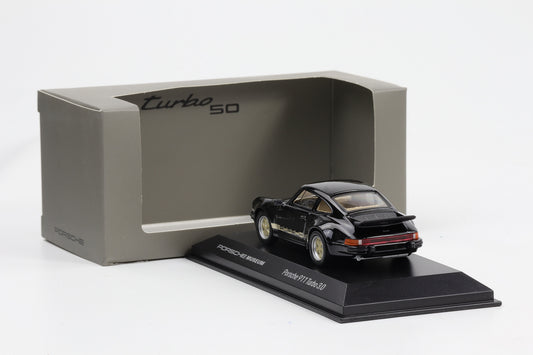 1:43 Porsche 911 930 Turbo 3.0 1975 platin schwarz diecast Museum MAP