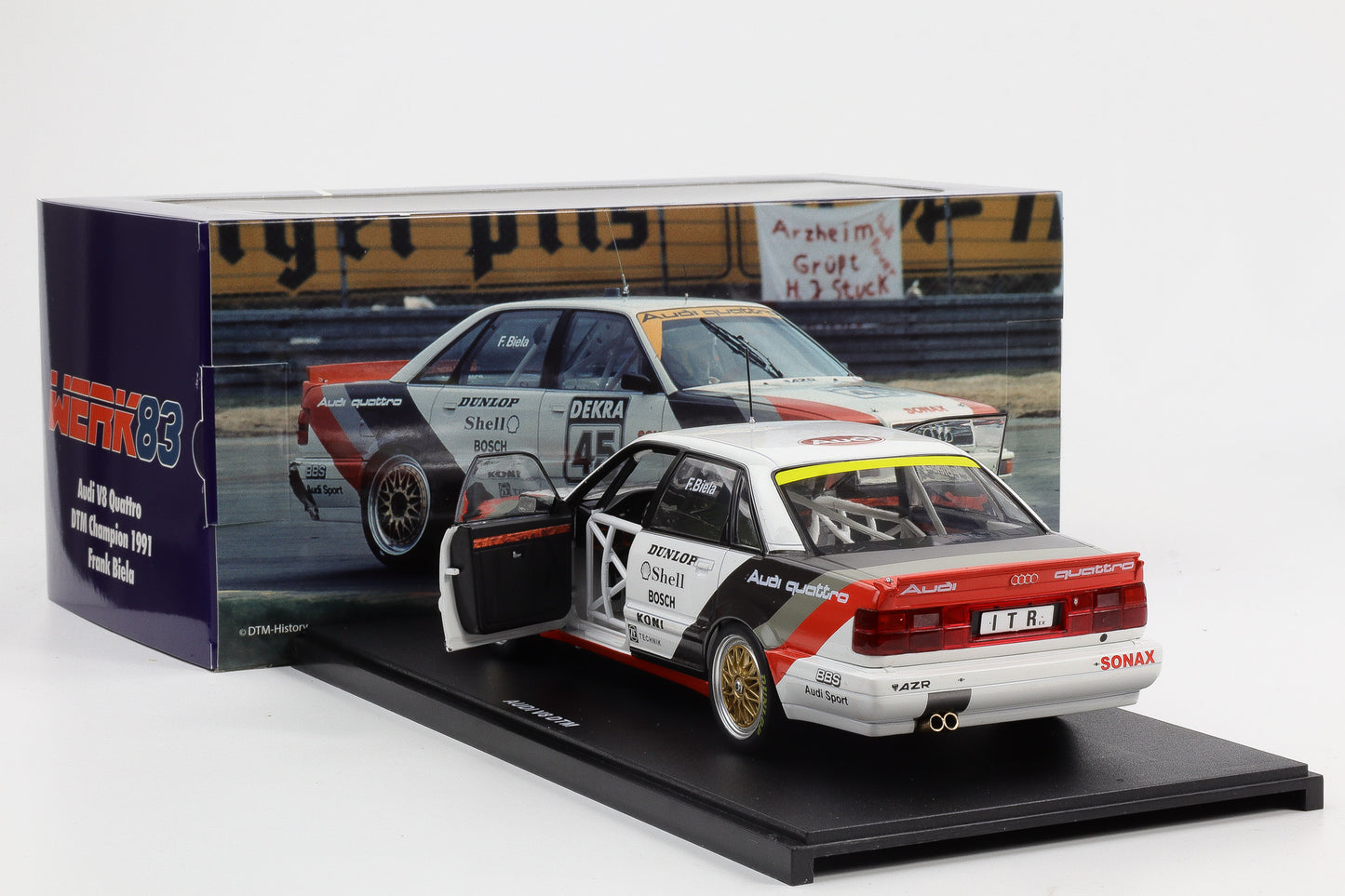 1:18 Werk83 AUDI V8 Quattro DTM #45 Frank Biela Champion 1991 diecast