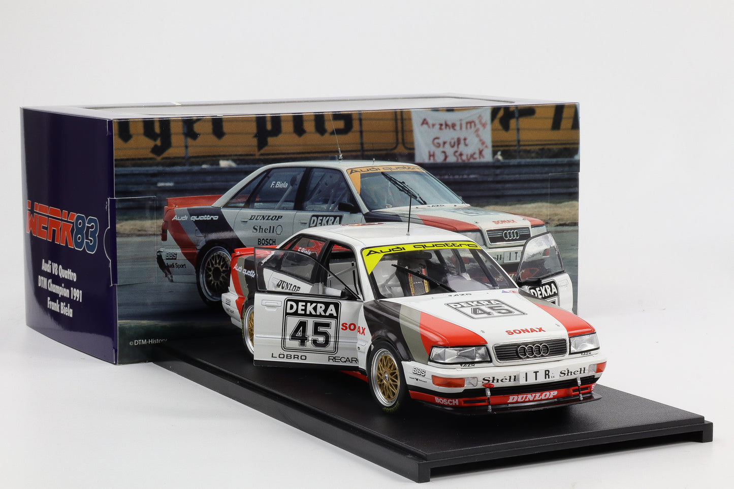 1:18 Werk83 AUDI V8 Quattro DTM #45 Frank Biela Champion 1991 diecast