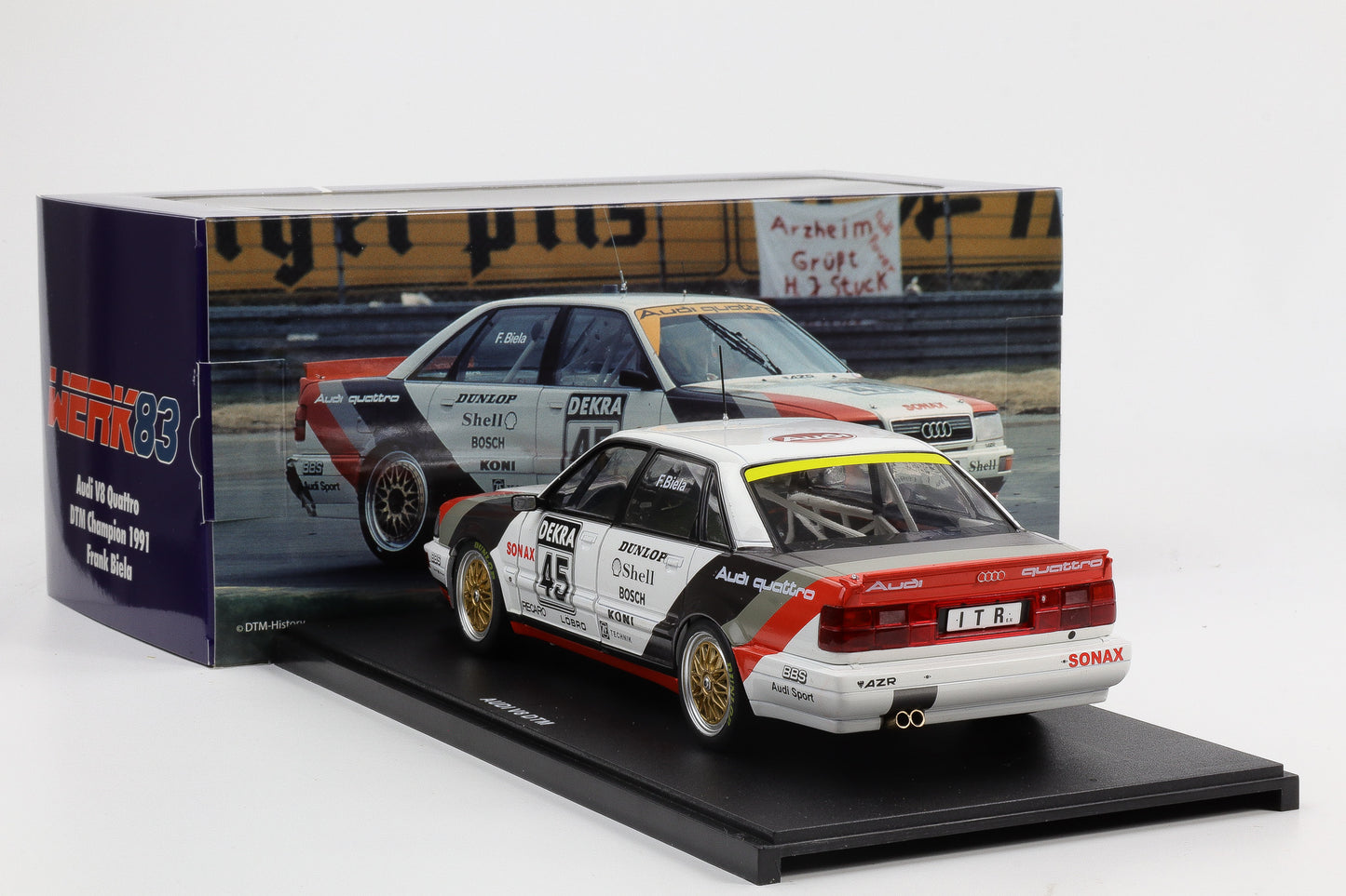 1:18 Werk83 AUDI V8 Quattro DTM #45 Frank Biela Champion 1991 diecast