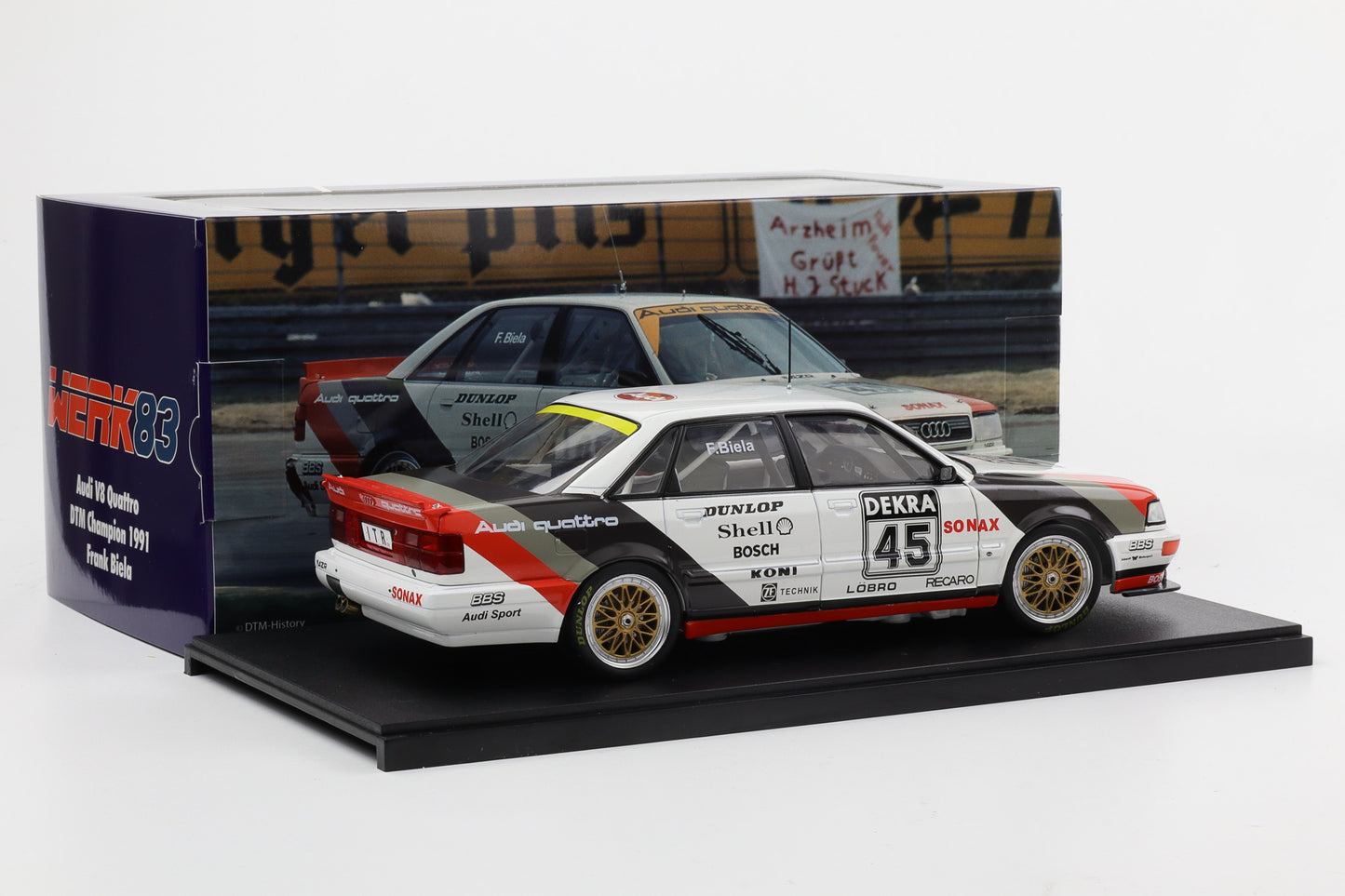 1:18 Werk83 AUDI V8 Quattro DTM #45 Frank Biela Champion 1991 diecast