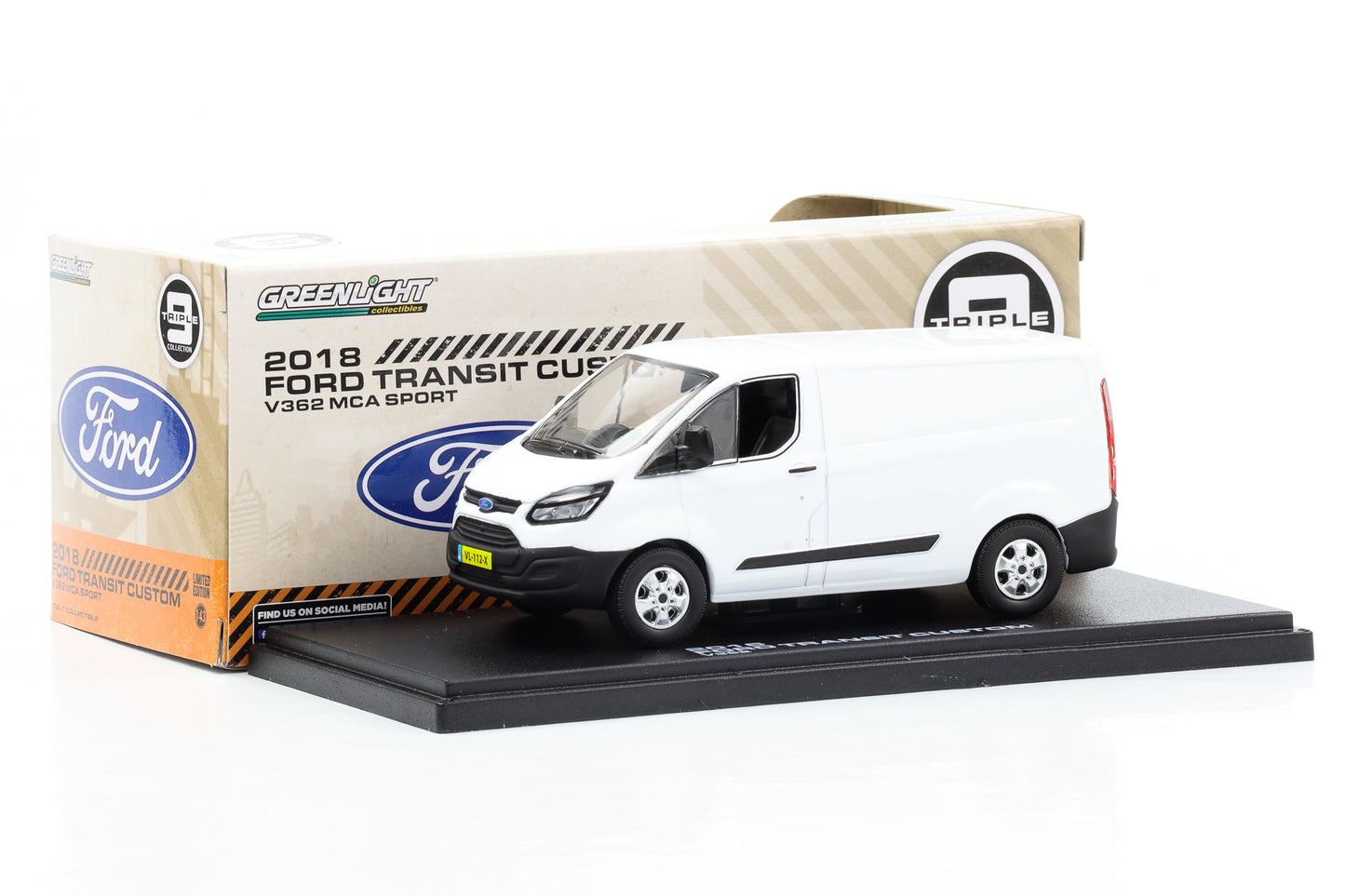 1:43 2016 Ford Transit Custom V362 weiss Greenlight