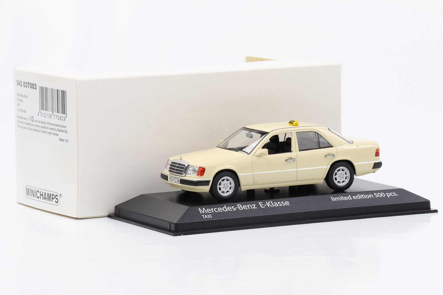 1:43 Mercedes-Benz 230E W124 Taxi Movie Tatort Minichamps limited