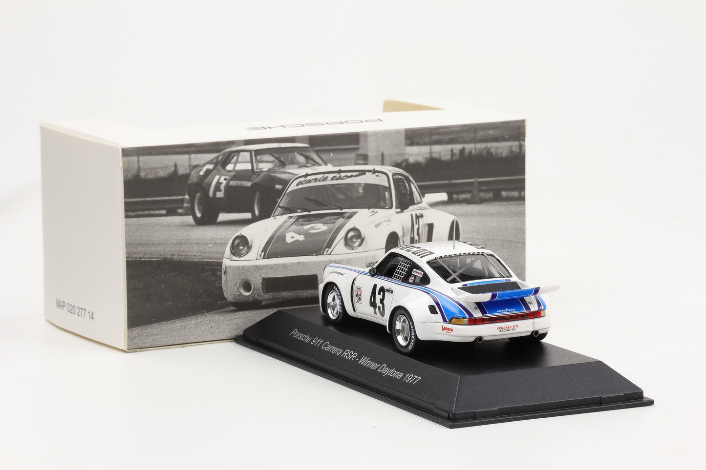 1:43 Spark Porsche 911 Carrera RSR #43 24h Daytona 1977 Winner MAP Museum