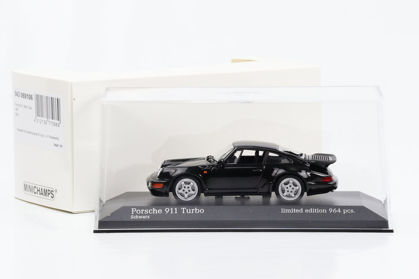 1:43 Porsche 911 964 Turbo 1990 schwarz Movie Bad Boys 2 Minichamps