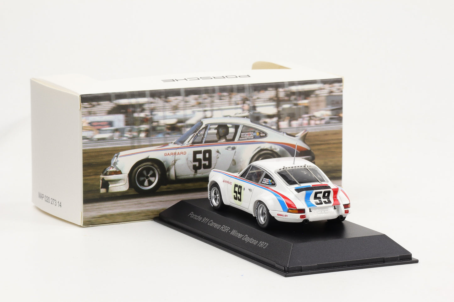 1:43 Spark Porsche 911 Carrera RSR #59 24h Daytona 1973 Winner MAP Museum
