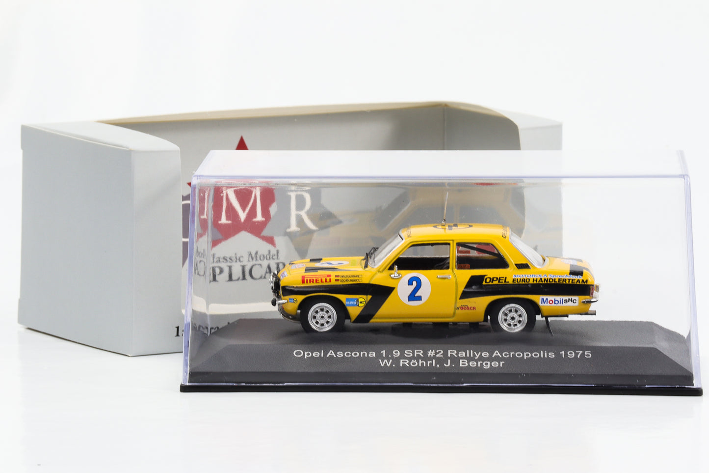1:43 Opel Ascona 1.9 SR #2 Rallye Acropolis 1975 Röhrl Berger CMR