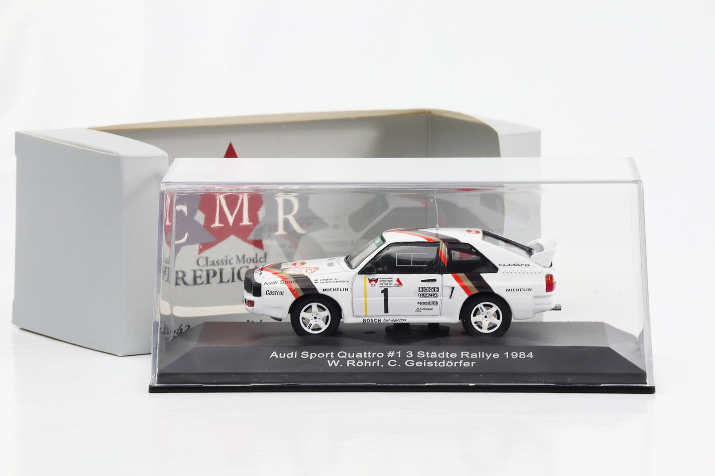 1:43 Audi Sport Quattro #1 3 Städte Rallye 1984 Röhrl Geistdörfer CMR