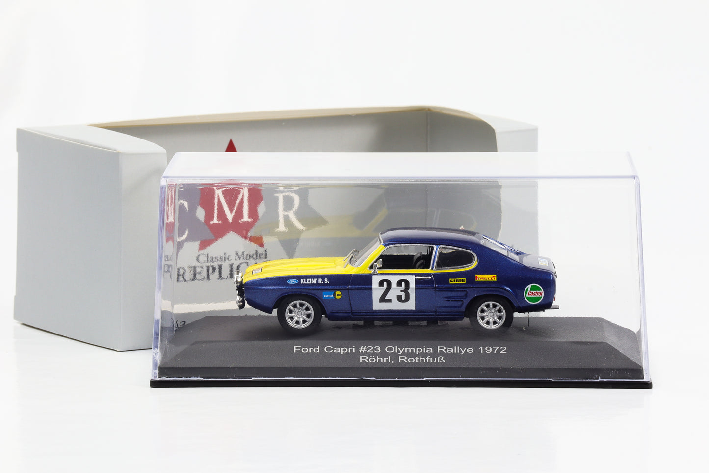 1:43 Ford Capri #23 Olympia Rallye 1972 Röhrl Rothfuß CMR