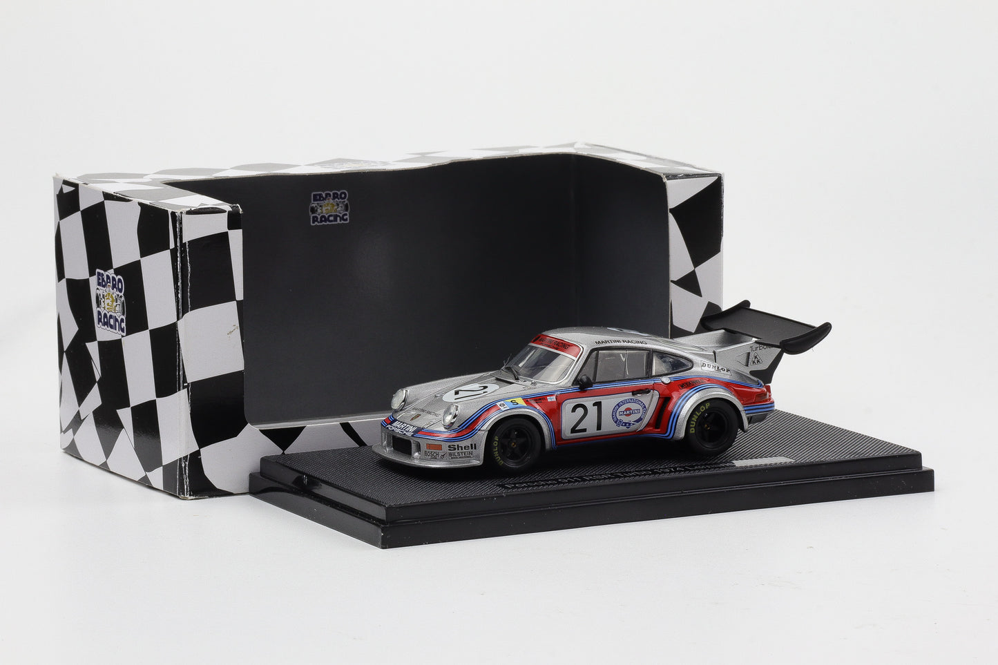 1:43 Ebbro Porsche 911 # 21 RSR Turbo 1974 24h Le Mans Martini Racing