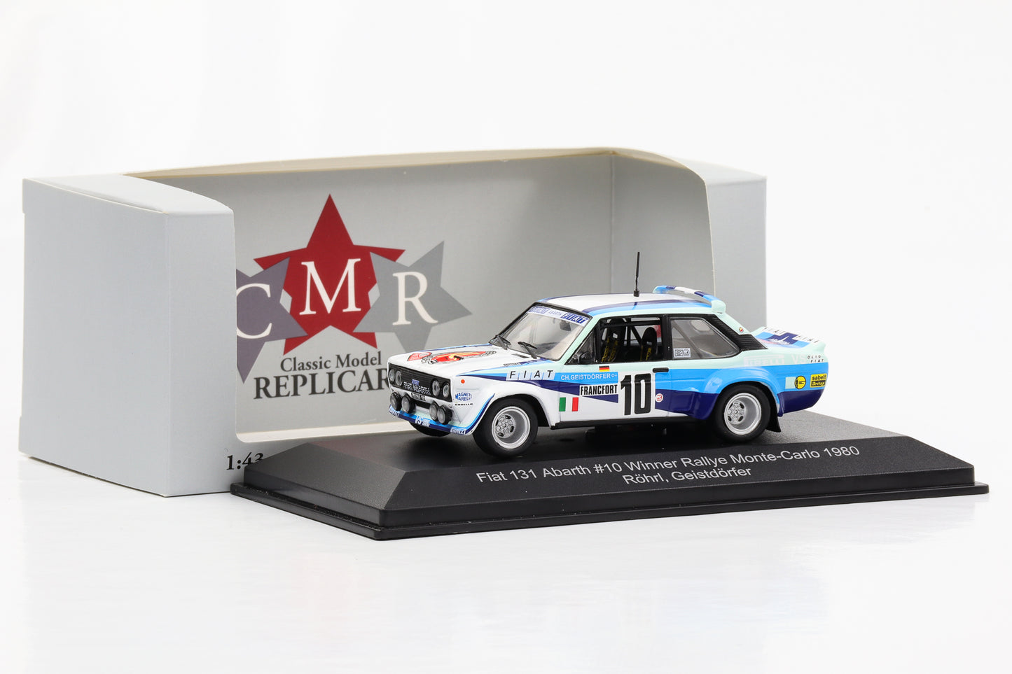 1:43 Fiat 131 Abarth #10 Winner Rallye Monte-Carlo 1980 Röhrl Geistdörfer CMR