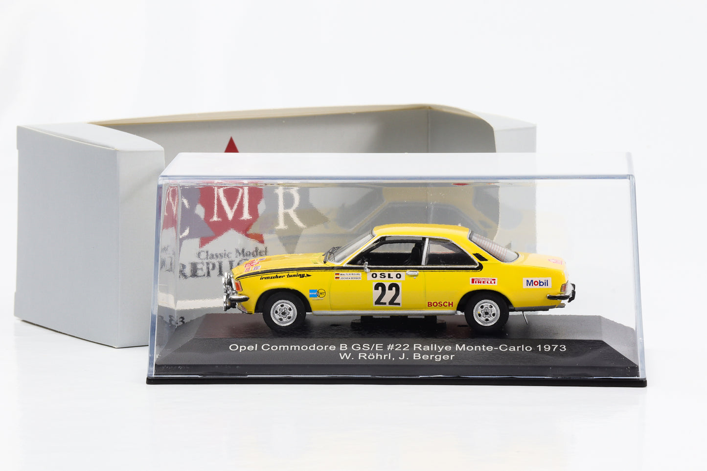 1:43 Opel Commodore B GS/E #22 Rallye Monte-Carlo 1973 Röhrl Berger CMR