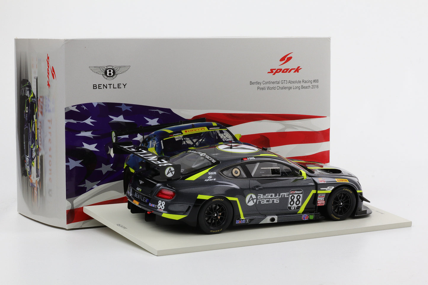 1:18 Spark Bentley Continental GT3 #88 Pirelli Challenge Long Beach 2016 18US002