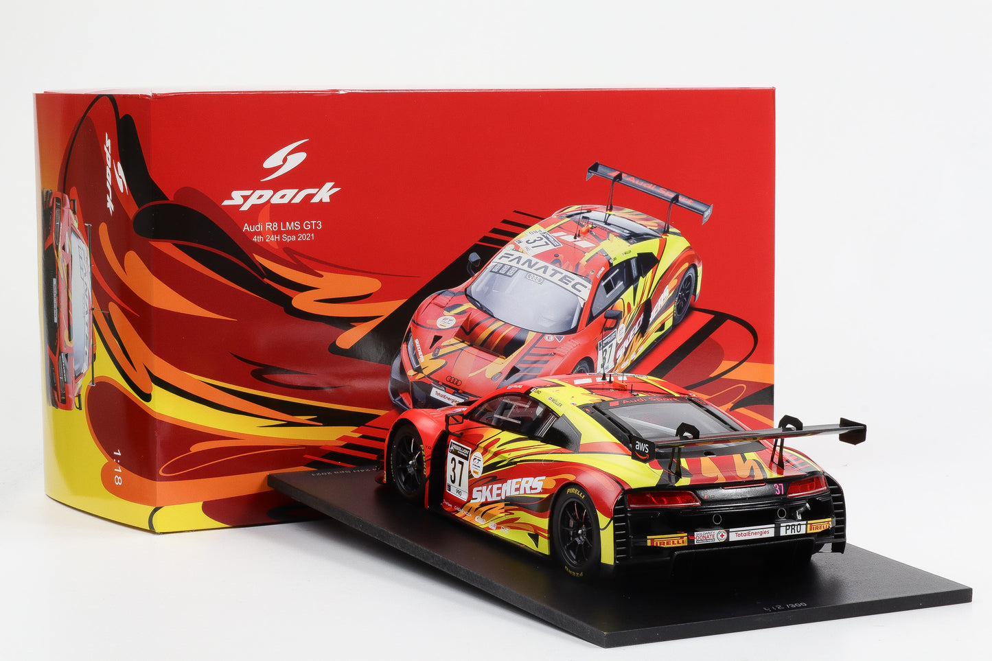 1:18 Spark Audi R8 LMS GT3 #37, 4th 24h Spa 2021 18SB033 1/300 pcs