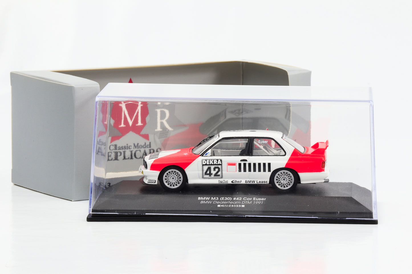 1:43 BMW M3 E30 #42 DTM 1991 Cor Euser CMR