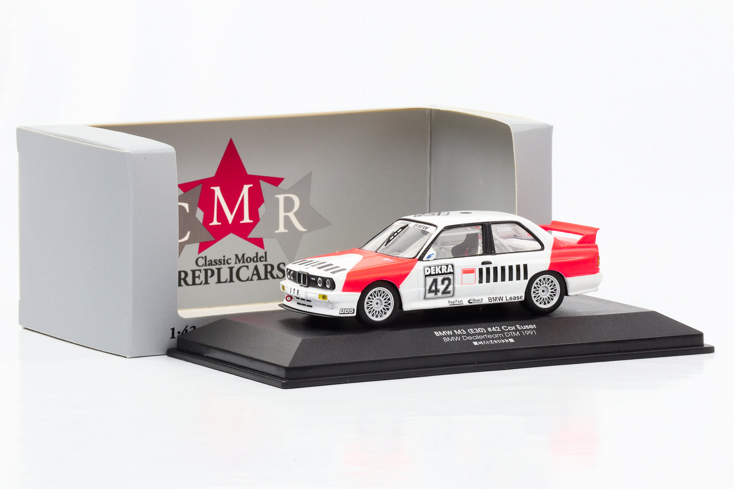 1:43 BMW M3 E30 #42 DTM 1991 Cor Euser CMR