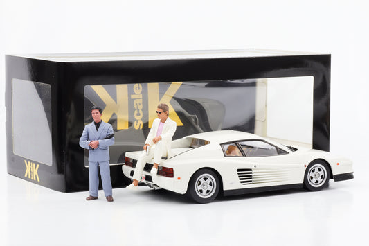 1:18 Ferrari Testarossa US 1984 mit Figur Sonny Tubbs Miami Vice Movie KK-Scale