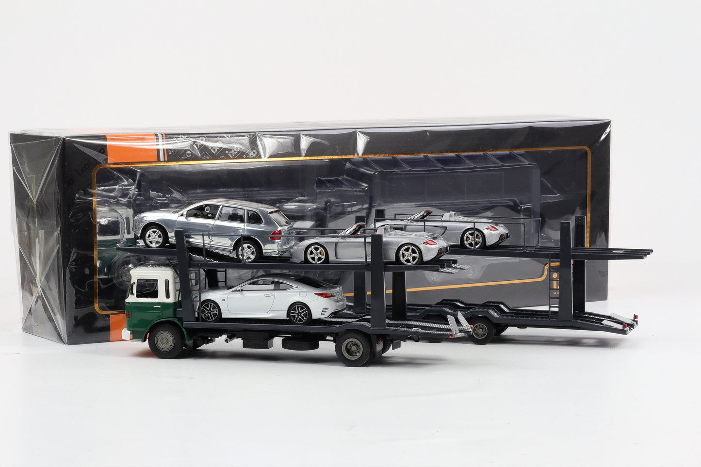 1:43 IXO MAN LKW 1976 Autotransporter mit Anhänger (ohne Fahrzeuge)